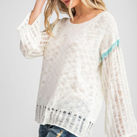 Sweaters - Lightweight Loose Knit Sweater